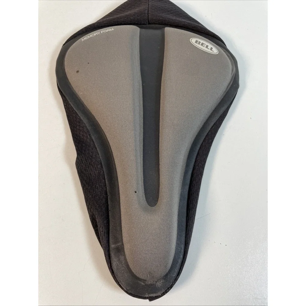 BELL MEMORY FOAM TRIANGLE BICYCLE SEAT COVER ADJUSTABLE COMFORT WASHABLE EX COND